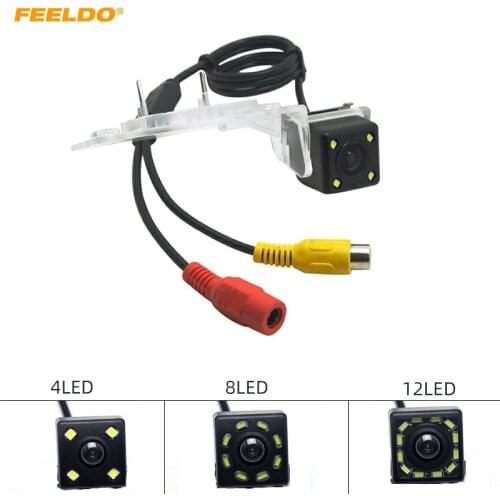 FEELDO Car Backup Rearview Camera With LED For VW Tiguan/Touareg/Santana/Polo/Passat Reverse Parking Camera #MX5645