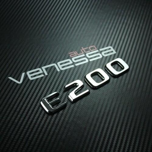 Kyburg E200 Chrome Car Trunk Letters Badge Emblem for Mercedes w124, c207, w210, w211, w212 E Class 1993-2016