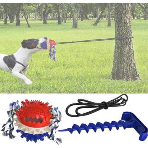 HOT Pet Tug Toy Interactive Tug-of -War Dog toys Aggressive Chewers Dog Training Teething Indestructible Rope Teeth Cleaning Toy