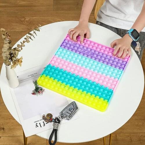 Large Size Popit XXL Fidget Toys Push Bubble School Bag Board Pendant Simple Dimple Adult Decompression Toy Children Anti-Stress