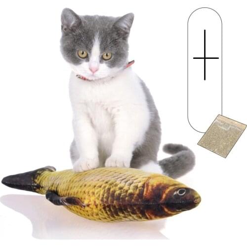S M L Fish Shape Cat Toys for Cats Plush Catnip Mint Stuffed Kedi Kitty Toy Bite Puppy Cat Toy Pets Accessories