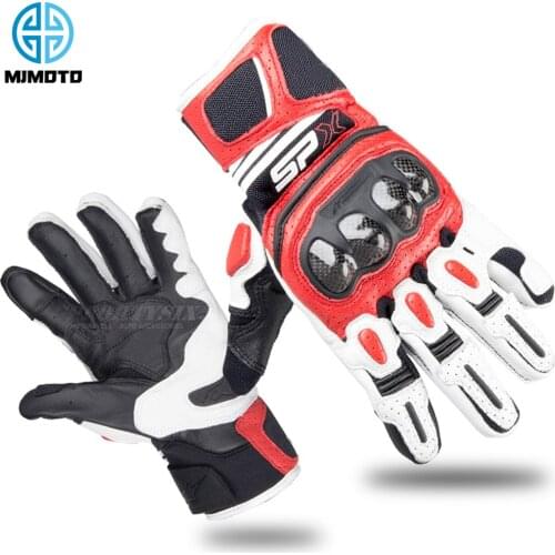 Alpine Motorcycle Racing Glove SPX Stars Full Finger Leather Breathable Glove Guantes Moto GP MTB Motocross Gloves luva Moto