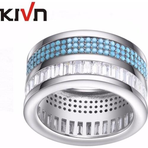 KIVN Womens Fashion Jewelry CZ Cubic Zirconia Bridal Engagement Wedding Ring Bands Christmas Mothers Day Birthday Girls Gifts