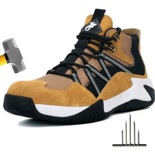 Men Work Safety Shoes Anti-puncture Working Sneakers Male Indestructible Work Shoes Men Boots Lightweight Men Shoes Safety Boots