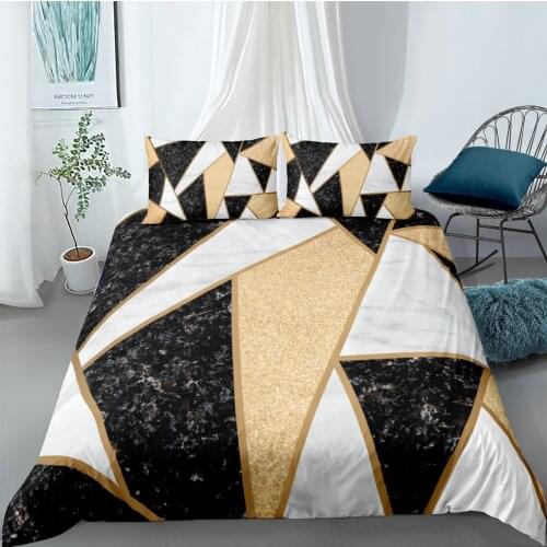 Marbling Bedding Set 3D Modern Quilt Cover Set Comforter Covers and Pillow Covers Full Double Single Twin Queen Size 203*230cm
