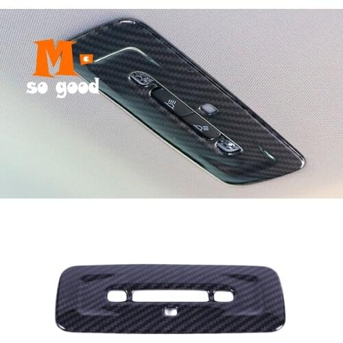2018 Car Rear Reading Lampshade Light Covers Trim Shell Car Accessories ABS Carbon Fibre for Toyota Camry Interior Mouldings