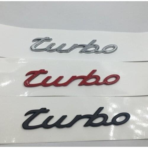 ABS Plastic TURBO emblem Script Logo Badge Sticker Trunk Decals