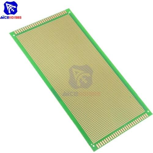 Diymore 1 Piece 13x25cm Single Sided Prototype Universal Printed Circuit Board DIY Soldering Green PCB Board for Arduino