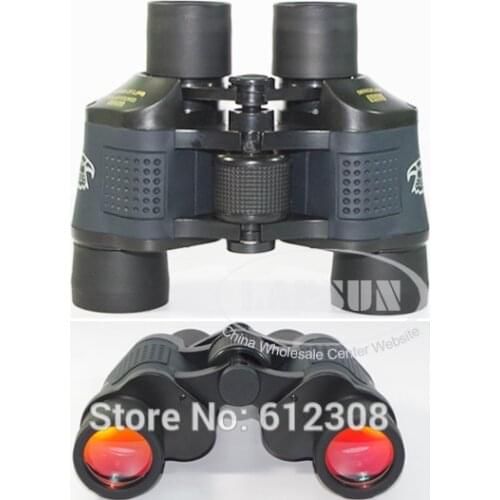 60X Magnification 60 x 60 Outdoor Coated Optics Day and Night Vision Working Optical Telescope Binocular with Eye Scale Reading