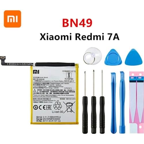 Xiao mi 100% Orginal BN49 4000mAh Battery For Xiaomi Redmi 7A BN49 High Quality Phone Replacement Batteries +Tools
