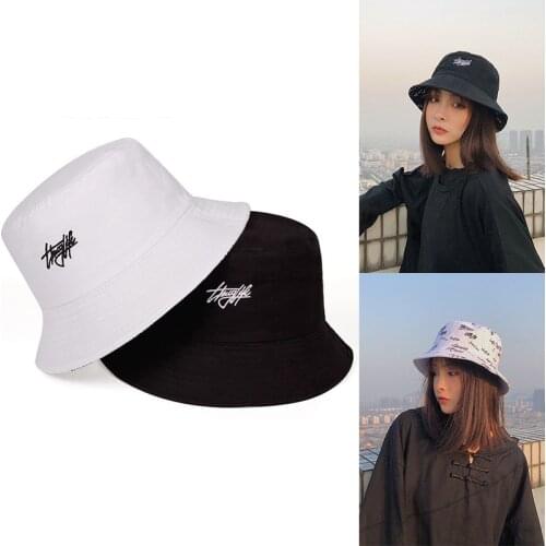 2021 Bucket Hats Women Fishing Men Hat Summer Panama Hat Fashion Double-sided Wear Fishing Fisherman Cap for Boys Girls General