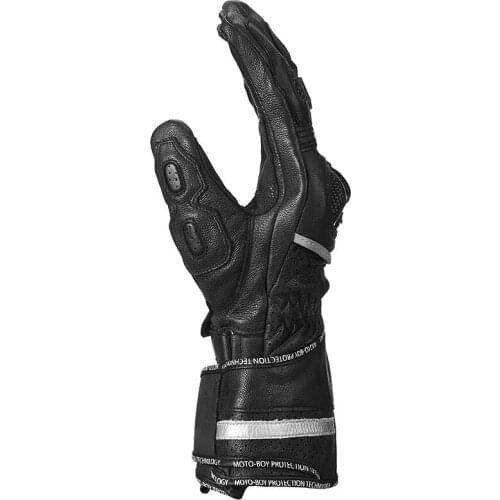 MOTOBOY sheepskin gloves motorcycle man four seasons touch screen perforated cycling gloves all finger anti-fall NO.85