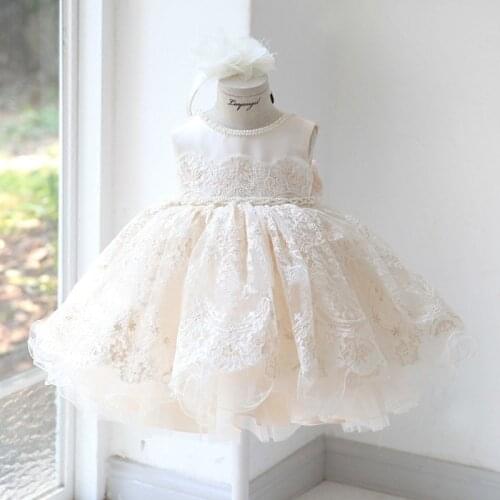 Girls Dress Elegant New Year Princess Children Party Dress Wedding Gown Kids Dresses for Girls Birthday Party Lace Vestido