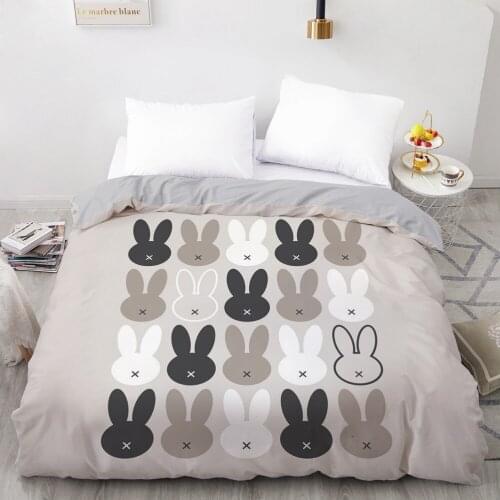 1 Pcs 3D Printed Cartoon Cute Rabbit Duvet Cover 240x220 King Size Printing NO Pillowcases And NO Sheets Home Textiles Comforter