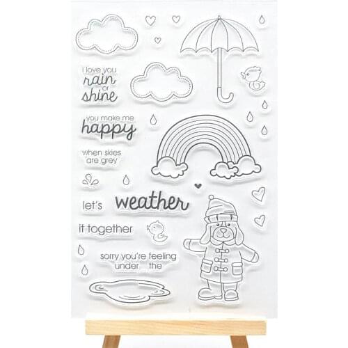 Rainbow Clear Stamp for Card Making Decoration and Scrampbooking Happy birthday Clear stamp