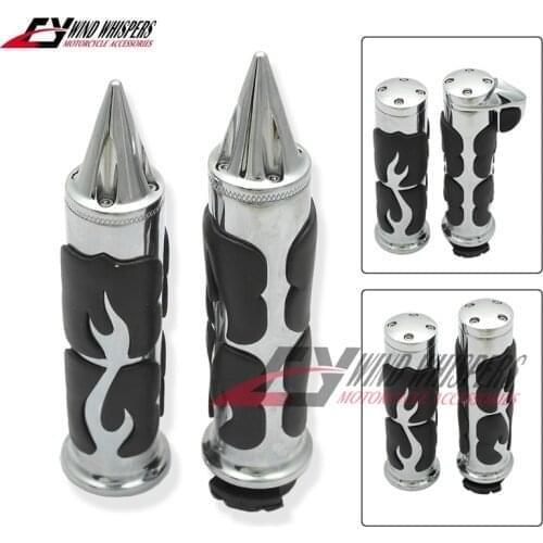 1''25mm Motorcycle handlebar flame grips For Harley XL 883 1200 48 Magna 250 750 Steed 400 600 VTX1300 1800 Shadow 400 750