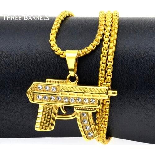 THREE BARRELS Gold Pendants
