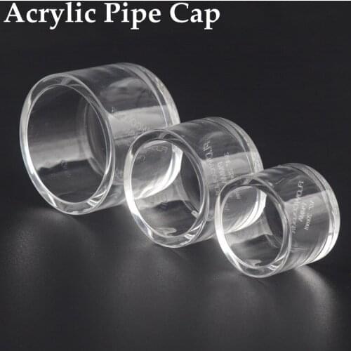10pcs I.D 20~32mm Transparent Acrylic Pipe End Cap Plug Connectors Fish Tank Pipe Fittings Organic Glass Pipe Connector