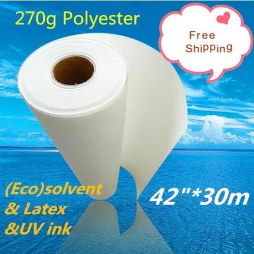 42in x 30m roll 100% Waterproof Polyester Inkjet Digital Printing Canvas/pigment ink