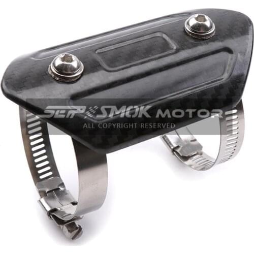 13CM Universal Motorcycle for Yamaha/Kawasaki/Honda/Suzuki Carbon Exhaust Pipe Protector Heat Shield Cover Anti-scalding Guard