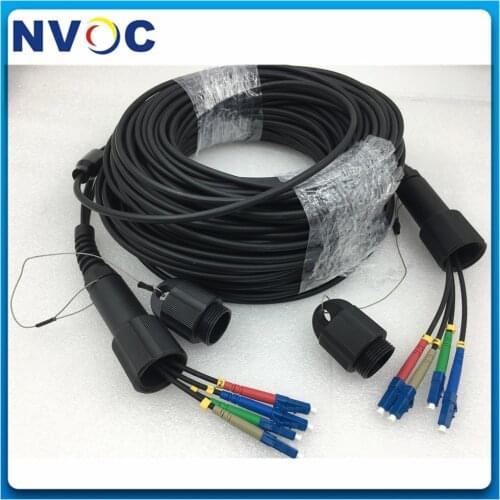 4cores 10M 25M 30M 50M 70M 80M SM G657A1,LSZH,1Pcs PDLC/UPC(4Core) Fiber Jumper,4C LC/SC/FC/STUPC Armored Fiber Patch Cord Cable
