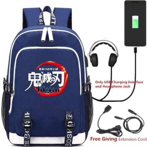New Anime Backpack for Boys Girl School Student Bag USB Charging Anti-theft Backpack Travel Men Women Bag Laptop Bags