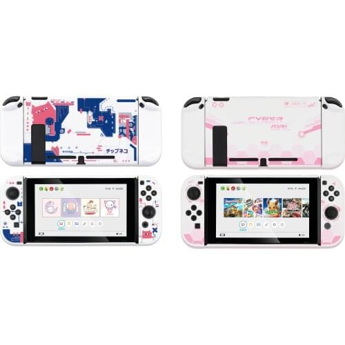 Girl Pink White Matte Hard Case Protective Cover Shell for Nintend Switch Console NS Joy-con Back Protector Joycon Housing Skin