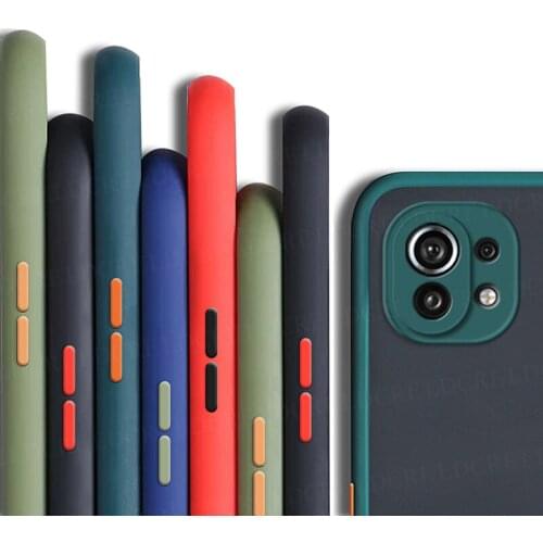 For Xiaomi Mi 11 Lite 5G Case Cover Transparent Shockproof TPU Bumper Matte Ultra-thin Armor Phone Case For Xiaomi Mi 11 Lite