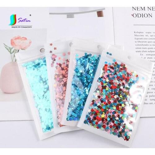 Dreamly Color 4mm Rabbit Laser Rainbow Sequins Doll Clothing Materials DIY Dress Nail Art Eye Makeup Decorative Package Sequins