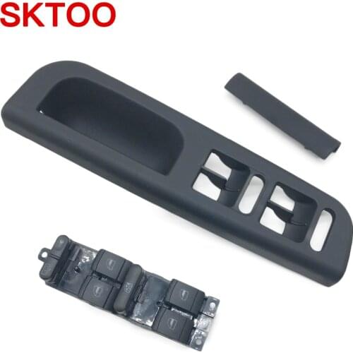 Master Window Control Switch and Interior Panel Bezel and Handle Trim for Volkswagen VW Jetta Golf MK4 Passat B5 1998-2004