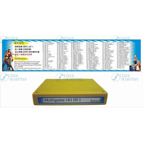 1 pcs SNK 161 in 1 multi games cartridge only can work with no modified original NEO-GEO MVS SNK JAMMA motherboard Arcade Game
