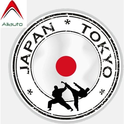 Aliauto Personality Car Sticker Japan Tokyo Karate Vinyl Decal Cover Scratches for Mercedes Honda Toyota Skoda Volvo ,12cm*12cm
