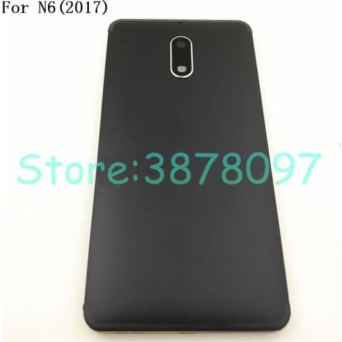 New Metal Rear Housing For Nokia 6 TA-1021 TA-1033 TA-1025 Battery Cover Case Back Housing With Side key+Camera Lens