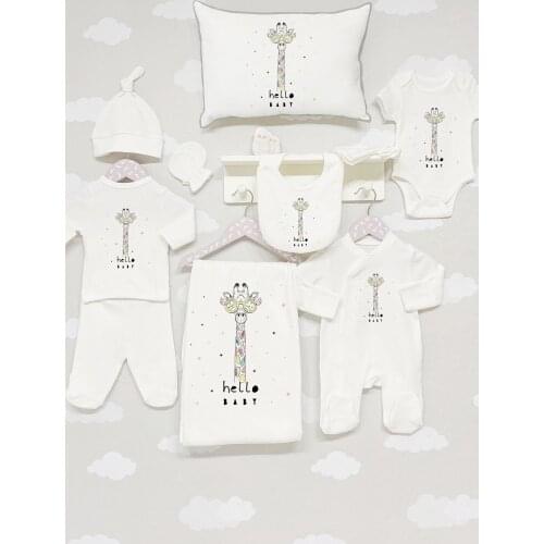 Organic 11 Piece Jacquard Hospital Output-Pure Baby Series Baby Set Lux 100 Cotton High Quality
