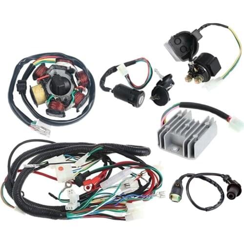 Full Electrics Wiring Harness Loom CDI Coil for GY6 150CC ATV Quad Buggy Go Kart