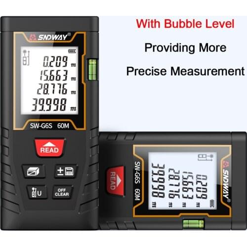 Handheld Laser Distance Meter 60M Rangefinder Digital Mini Distance Measuring Meter Electronic Portable Space Measurement Device