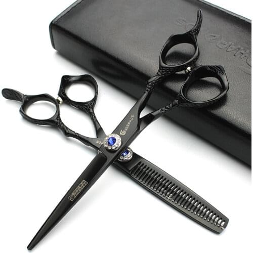6" Silver hair scissors japanese hairdressing scissors thinning shears sale hair sissors professional barber scissors set