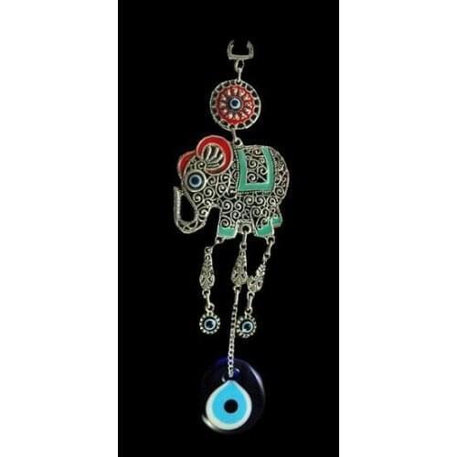 Evil eye Beaded Elephant Elephant Wall Ornament Motif Zinc Alloy 5950 paintable decorative objects декоративные предметы под роспись