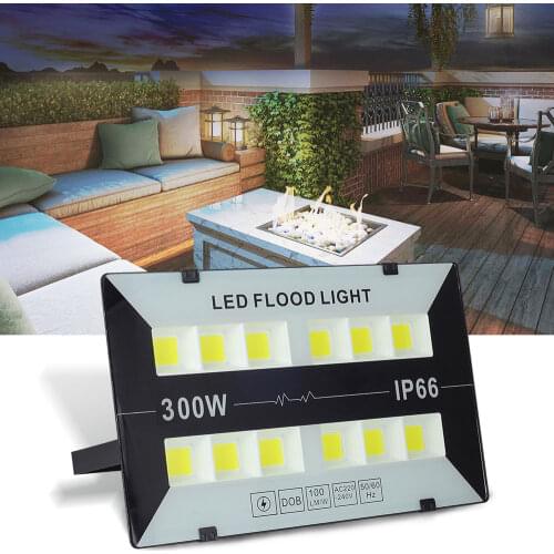 LED Flood Light 50W 100W 200W 300W Luces Exterior Outdoor Lighting LED Spotlight LED Street Lamp IP66 Waterproof Wall Light
