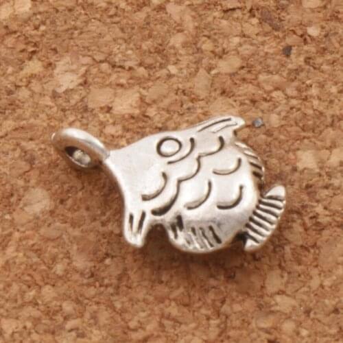 Tropical Fish Sea Animal Spacer Charm Beads 15.3x11.4mm 42pcs Zinc Alloy Pendants Jewelry DIY L140