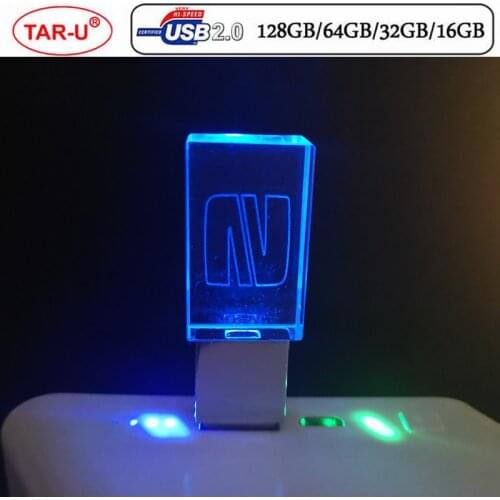 Creative brand Car Crystal 16GB USB flash drive high speed capacity flash pendrive 3D logo engraved memory