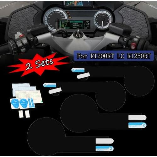2 SET For R1200RT LC R1250RT 2020 2018 Motorcycle Accessories Dashboard Cover Cluster Scratch Protection Film Screen Protector