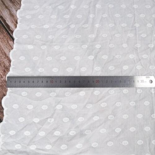 White spot pattern Lace Cloth Embroidered Womens Summer Cotton Cloth Hollow Lace Fabric