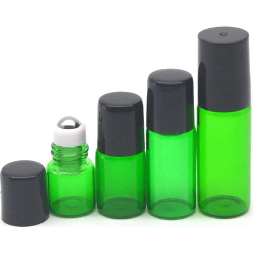100pcs Empty Perfume Sample 1ml 2ml 3ml 5ml Amber Roll Glass Bottle Essential Oil Bottle 5ml Roll-On Bottle
