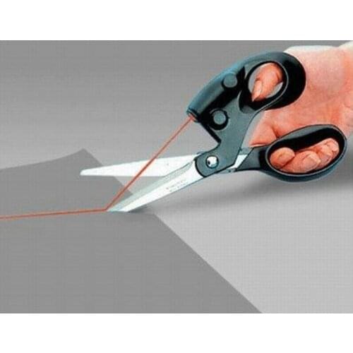 100 pcs Laser scissors Sewing Cuts Cut out hot shears Laser Guided household scissors tool SN1172