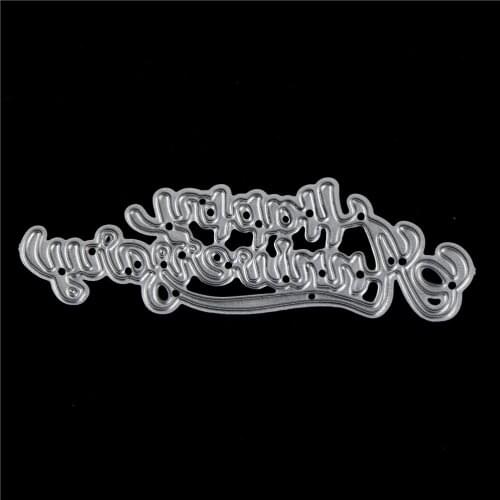 2018 Happy Anniversary cutting dies DIY scrapbooking embossing paper card album diary stencil