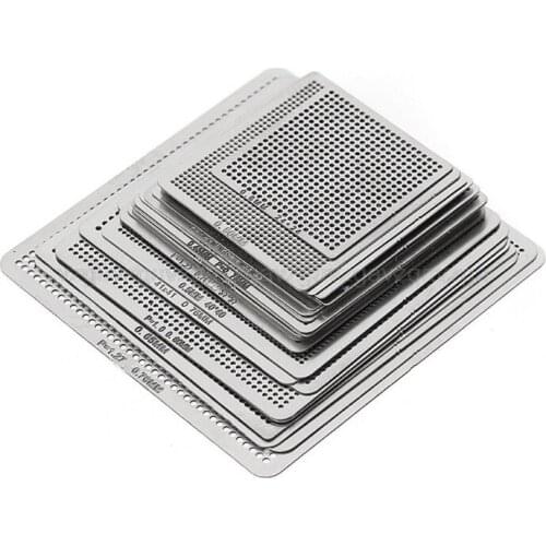 27Pcs BGA Stencils Universal Direct Heated Stencils For SMT SMD Chip Rpair Au11 Dropship
