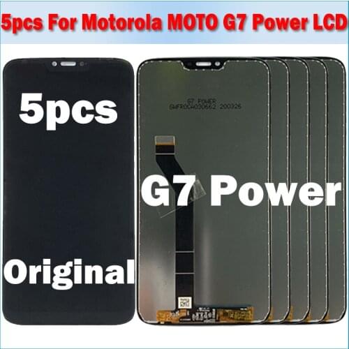 5pcs Original For Motorola Moto G7 Power LCD Display Touch screen sensor Panel Digiziter Assembly For Moto G7 Power lcd Screen