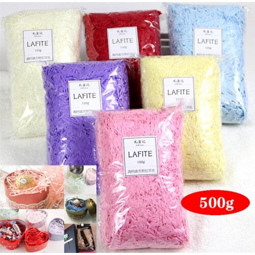 DIY Raffia Paper 500g Confetti Raffia Wedding Birthday Christmas Gift Box Decoration Filling Gift Packaging Decor Filling