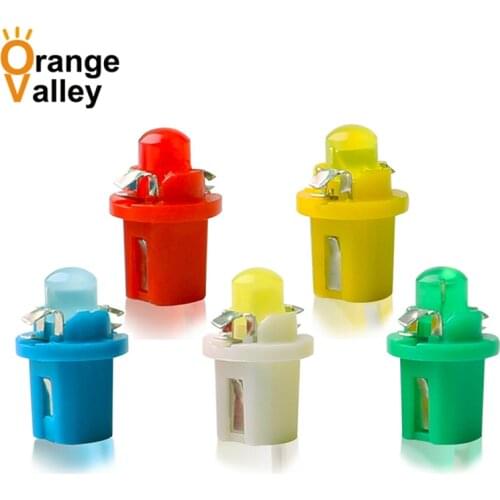 500pcs Instrument Light T5 T3 T4.2 T4.7 B8.5 1 SMD LED Ceramic Car Auto Side Wedge Gauge Dashboard Lamp Bulb DC12V